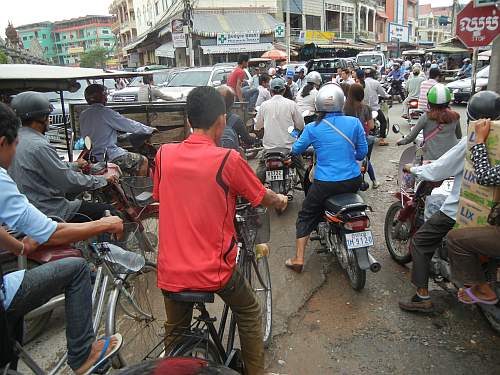 Traffic chaos in Phnom Penh